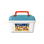 Magnetic bar blocks packed inside a handled storage case
