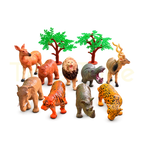 Animal World wild animal figures with trees for imaginative safari play