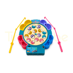 Electric rotating catch fish game with two fishing rods