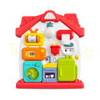 Interactive kitchen puzzle busy board front view