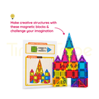 40-piece magnetic construction tiles for imaginative building play