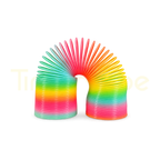 Rainbow Magic Spring flexible coil toy stretched into an arch