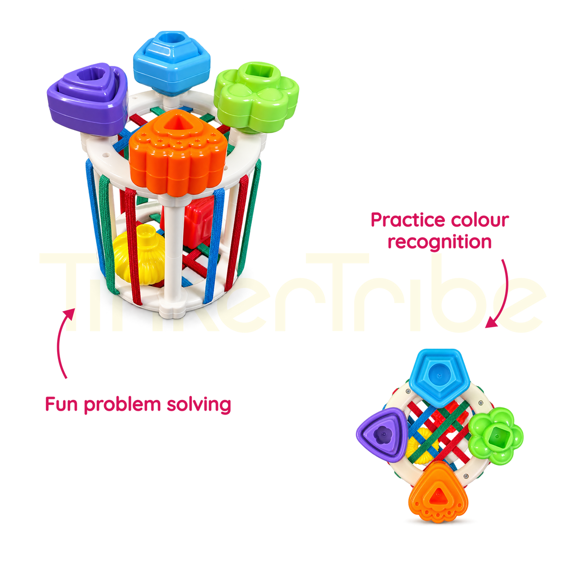 Rainbow shape game supporting colour recognition and problem solving