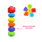 Six-piece rainbow shape game supporting hand-eye coordination