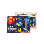 Fun Busy Board The Space wooden activity toy packaging