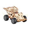 Assembled STEM four-wheel-drive wooden racing car