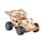 Assembled STEM four-wheel-drive wooden racing car