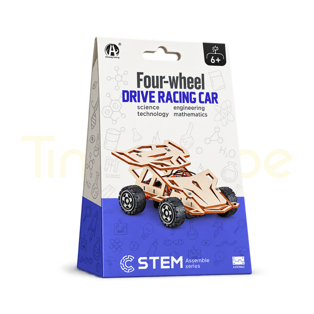 Four-Wheel Drive Racing Car STEM kit packaging