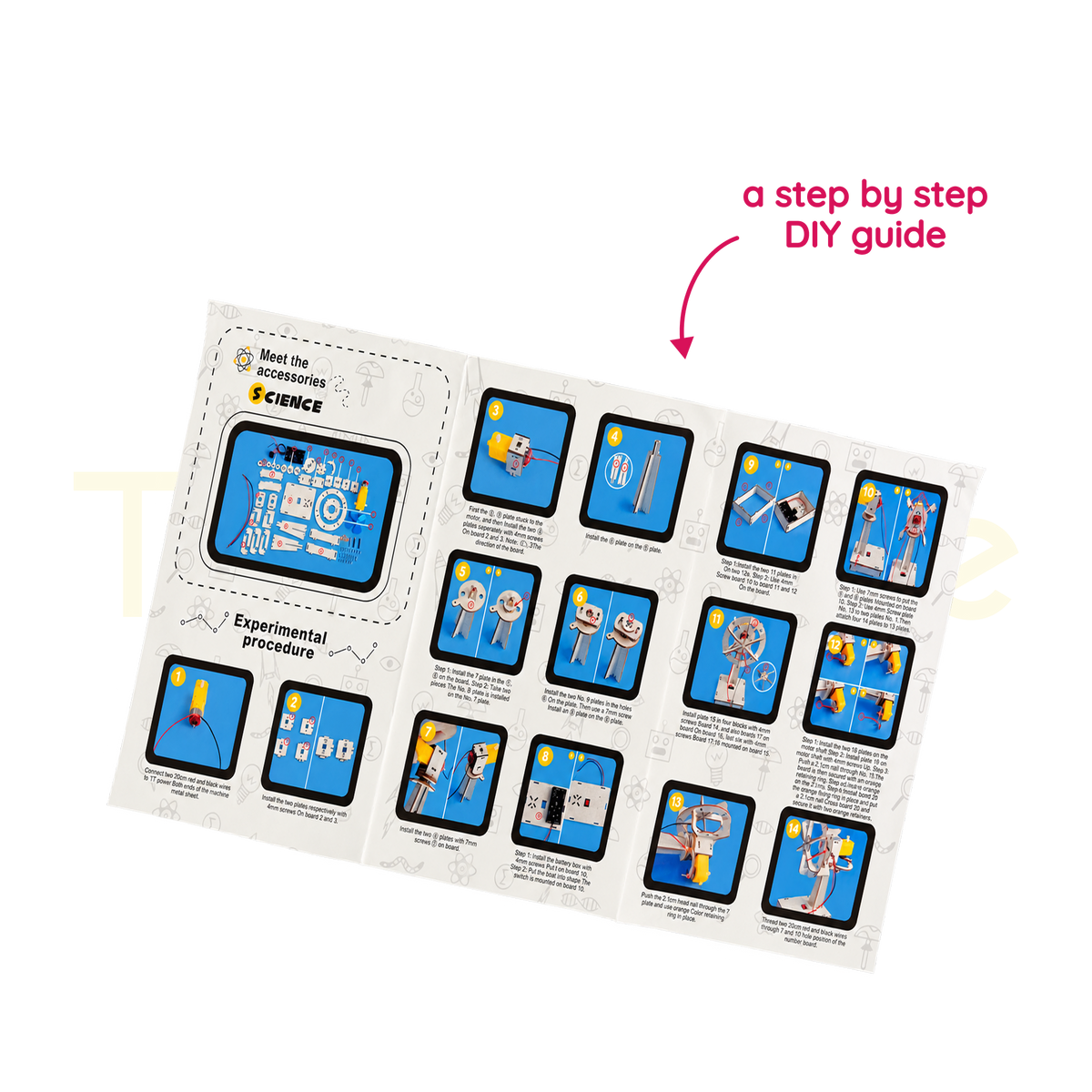 Illustrated assembly guide for the electric shaking fan kit