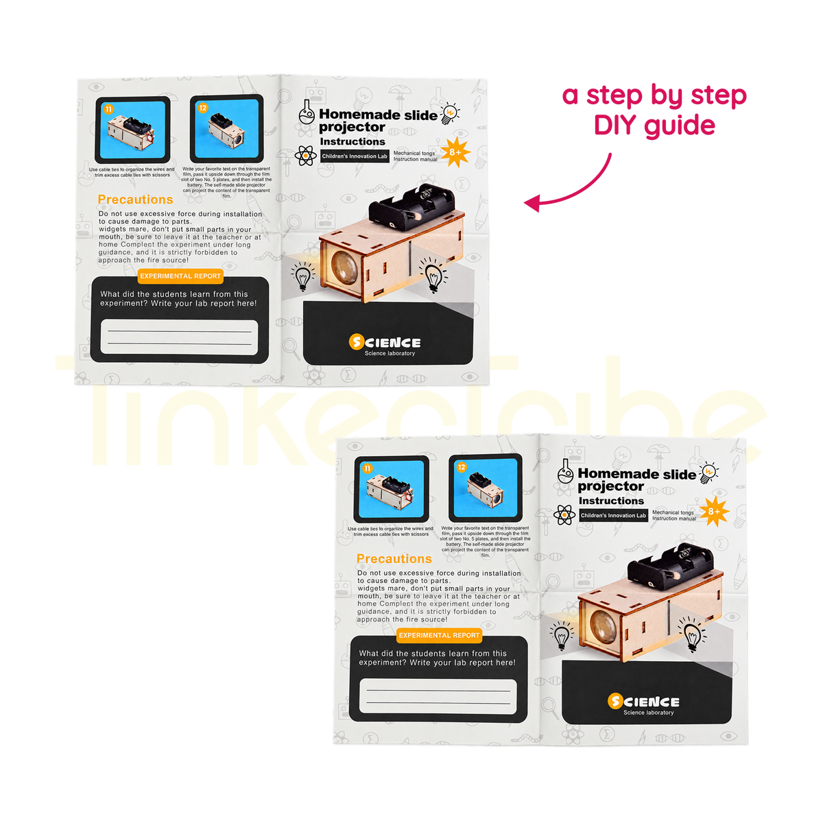 Illustrated assembly and projection guide for the STEM slide projector