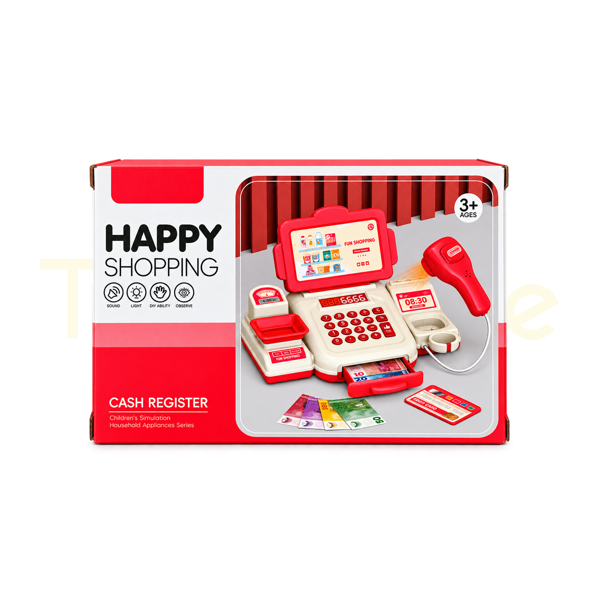 Happy Shopping toy cash register product packaging